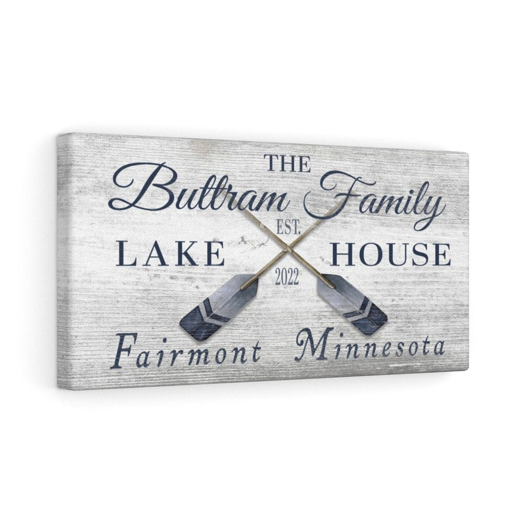 Longitude Latitude Personalized Coordinates Sign, With, Rustic Oars Paddles