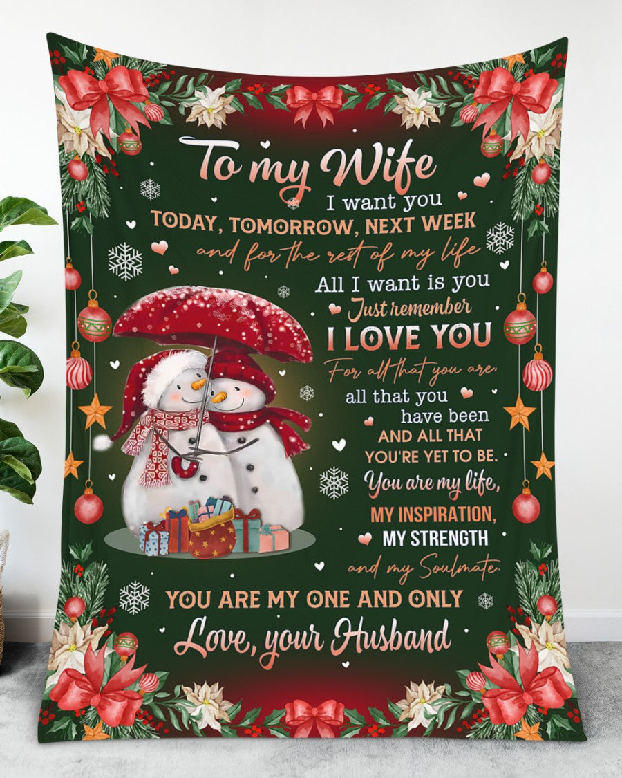 TO MY WIFE - GIFT FOR WIFE - Sherpa Fleece Blanket From Husband
