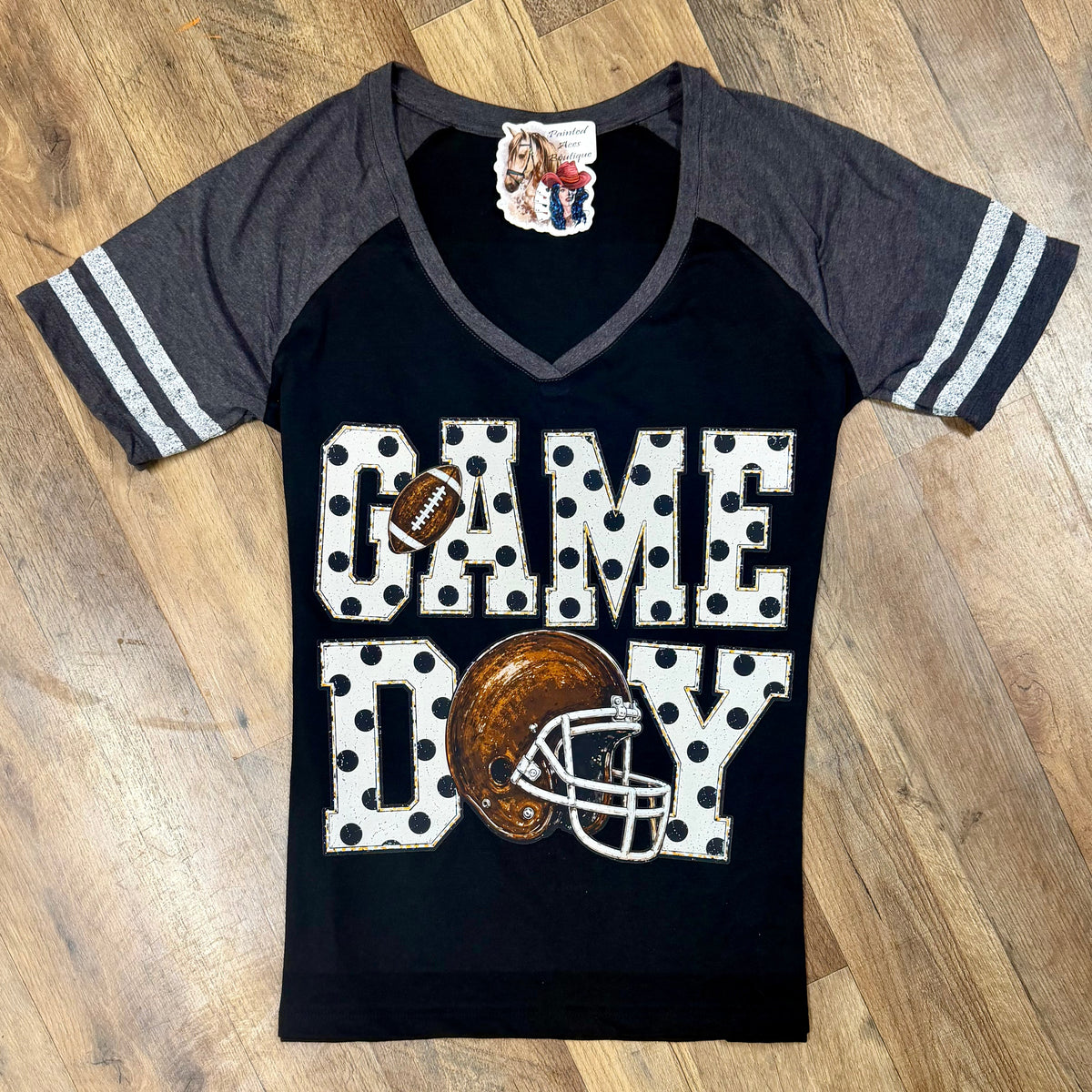 Game Day | Western V-Neck Graphic T-Shirt