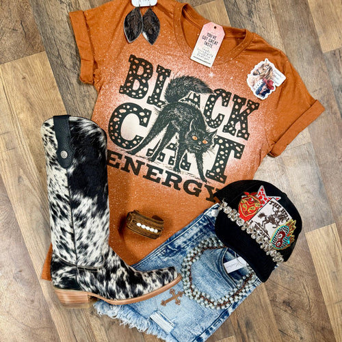 Black Cat Energy | Fall Vibes Graphic T-Shirt