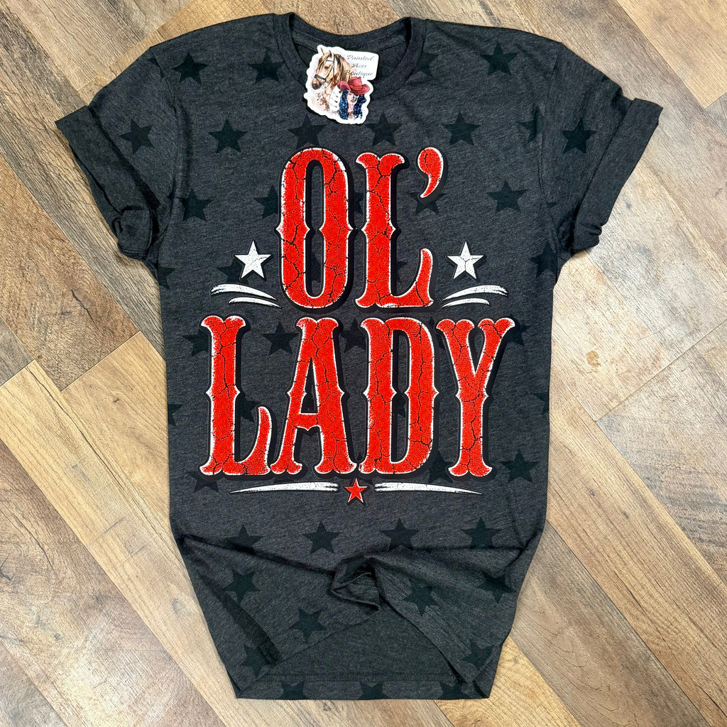 Ol’ Lady | Country Race Nights Graphic T-Shirt