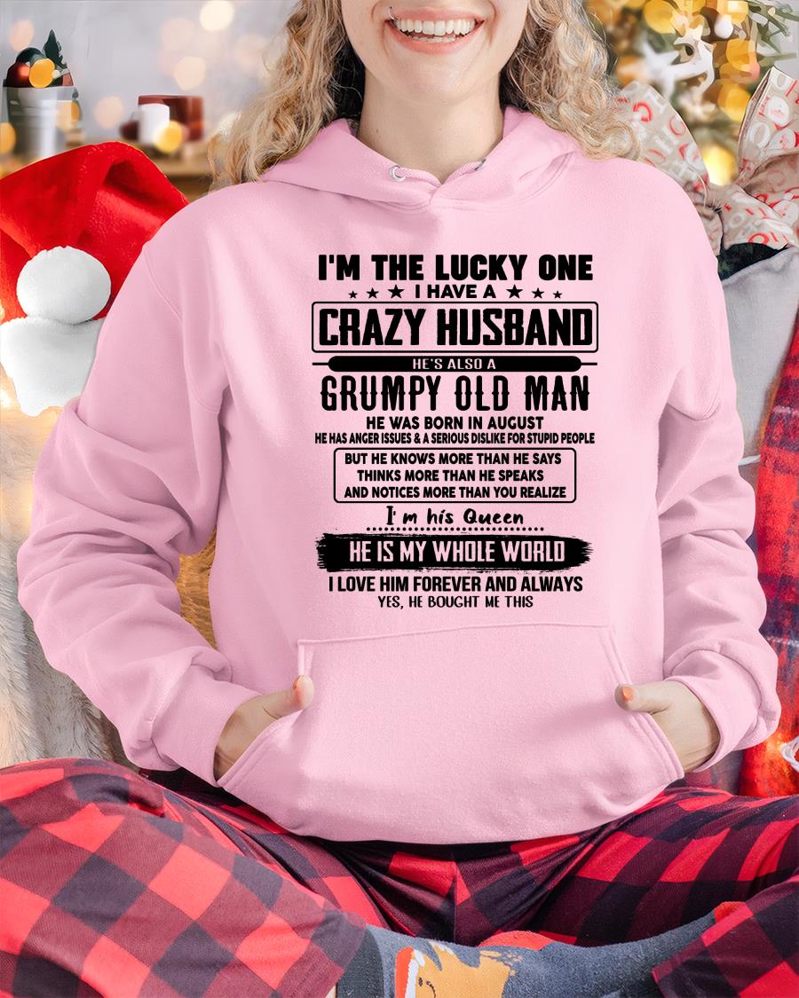 August - I am Lucky One I Have A Crazy Husband - Gift for Wife From Husband - NGHL08 (SKUT-LUCKYONE-08)