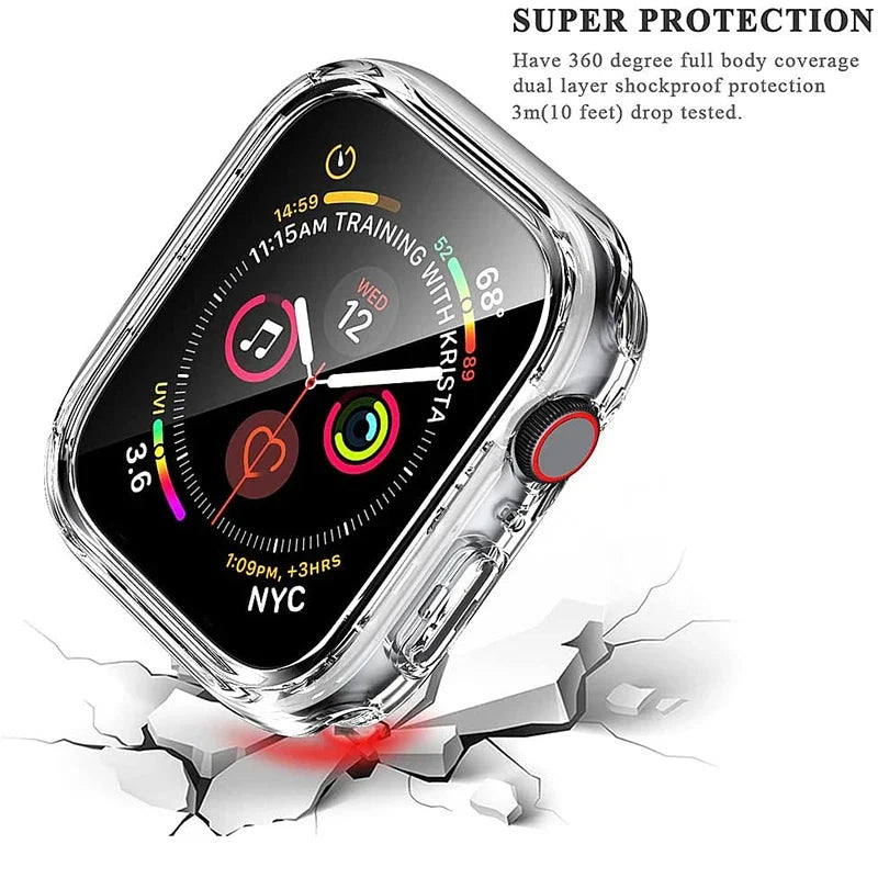 Apple Watch Series 1–3 Hard Case with Built-in Screen Protector